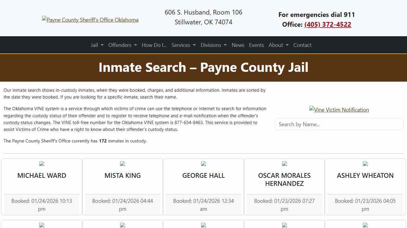 Inmate Search County Sheriff's Office